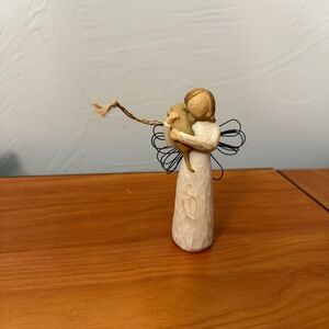Demadco Willow Tree Angel of Friendship‎ Ornament Mini Figurine Dog Angel